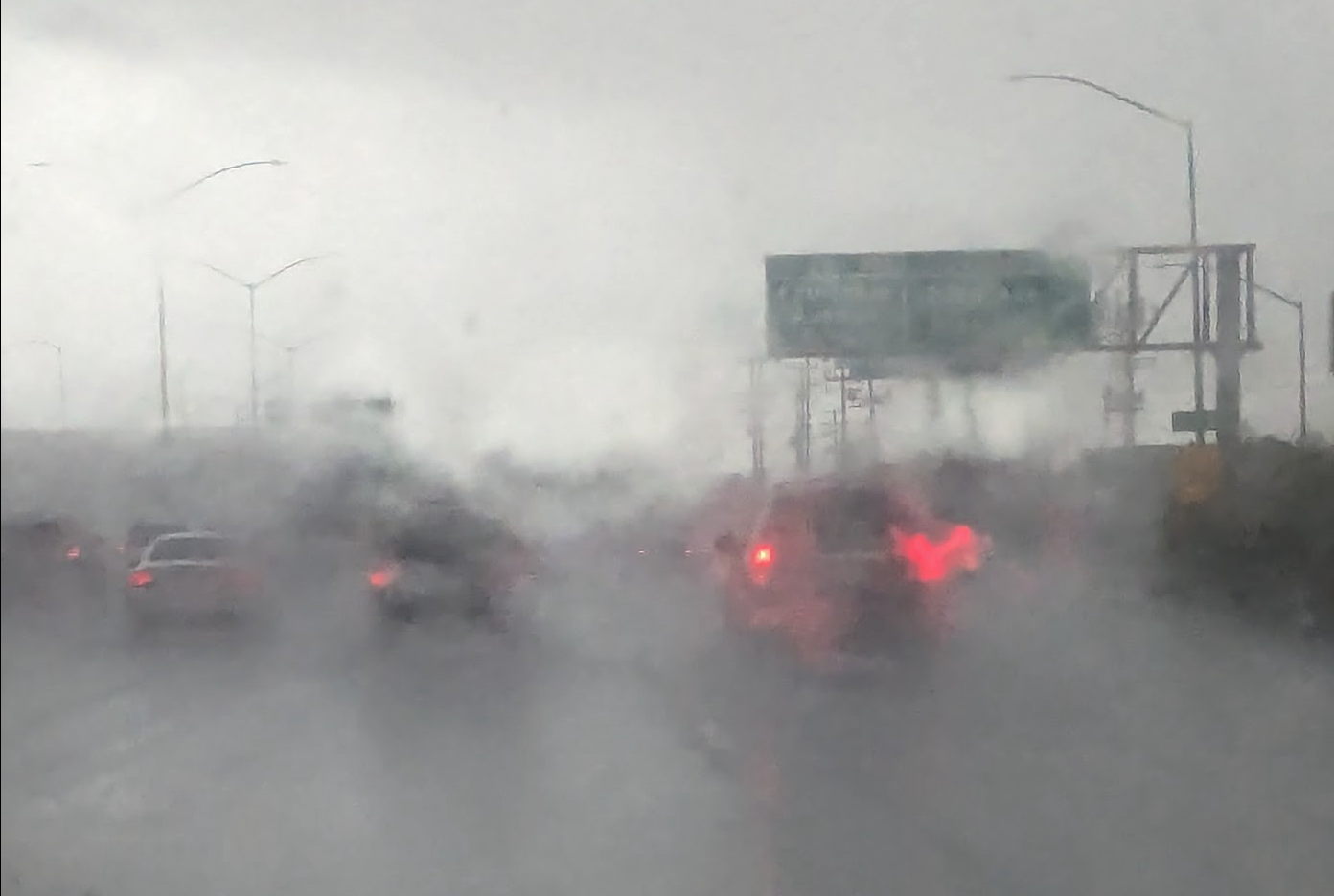 A wet California drive